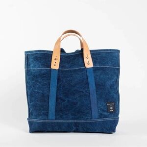Immodest Cotton Large East West Tote in Indigo